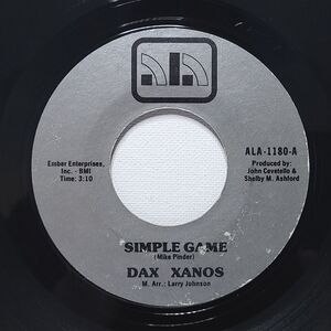 Dax Zanos Vinyl 45 Simple Game / Lonely Me on Ala EX Funk